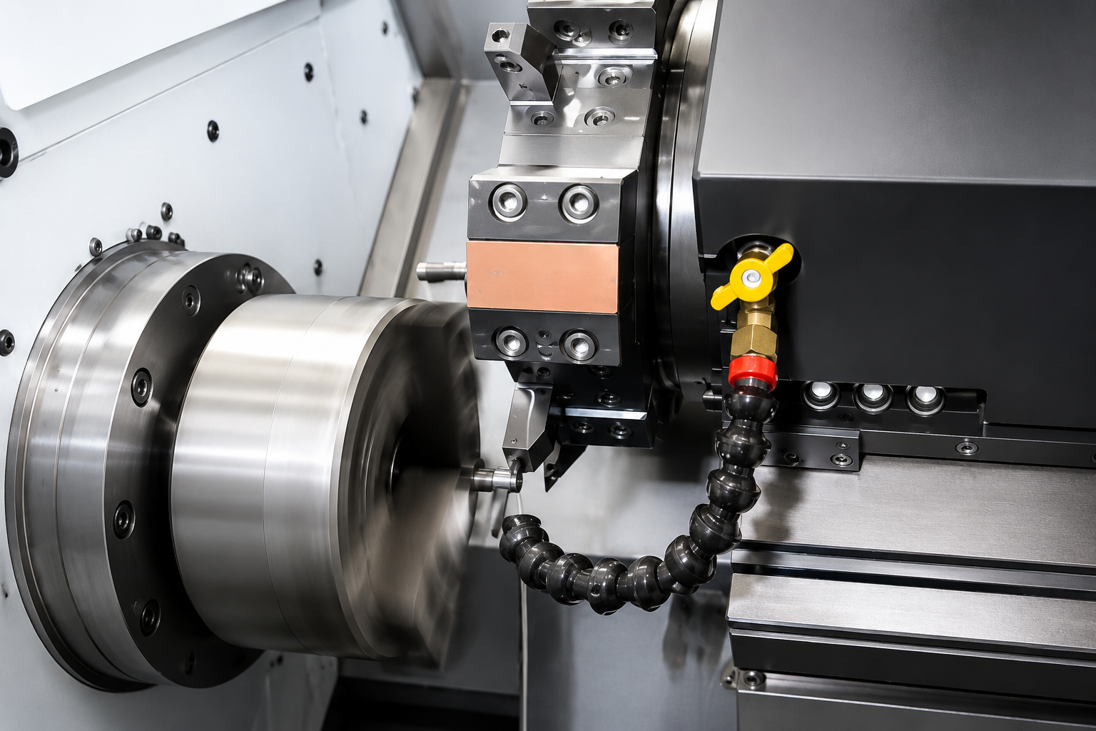 CNC machining in operation