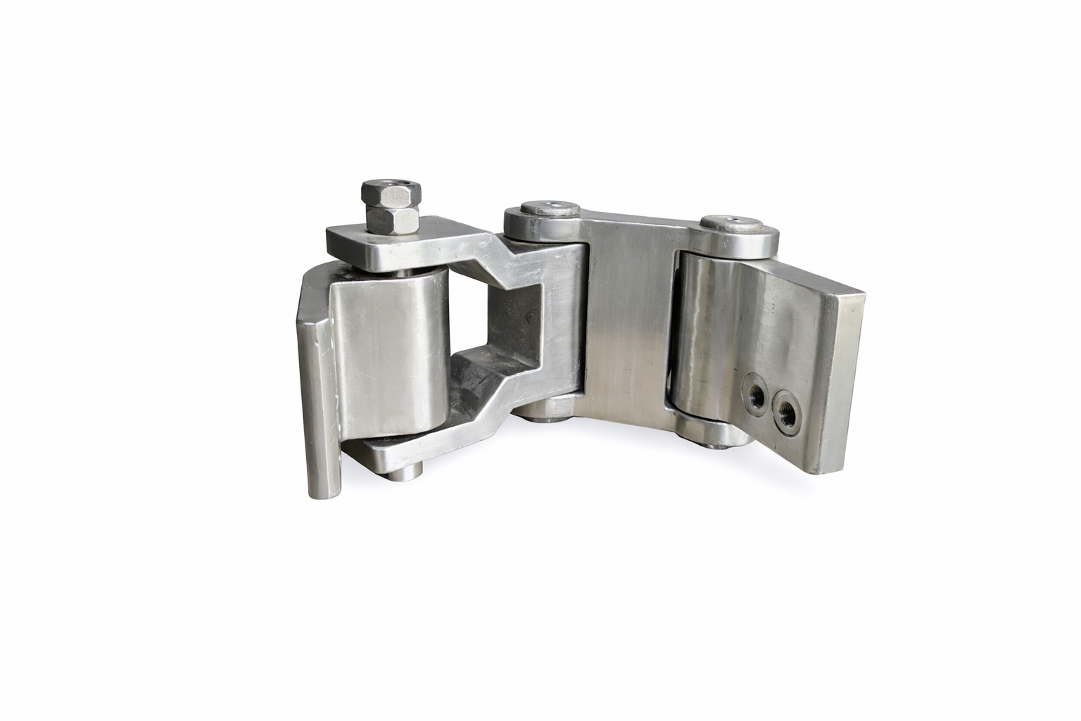 Heavy duty stainless steel vessel hinge